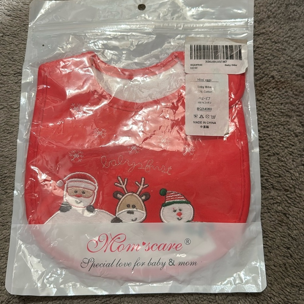 Christmas Themed Baby Bib